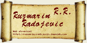Ruzmarin Radojević vizit kartica